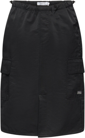 Nkfbine Midi Twill Skirt 5299-Xp B Dresses & Skirts Skirts Midi Skirts Black Name It
