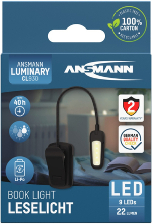 Ansmann LED Boklampa Clip