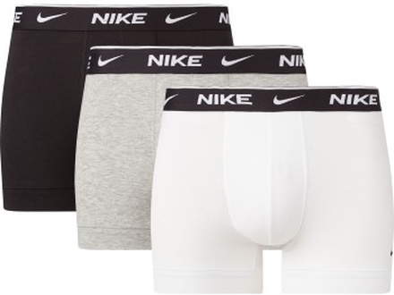 Nike 3P Everyday Essentials Cotton Stretch Trunk Sort/Grå bomuld Medium Herre