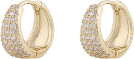 Brooklyn Oval Ring Ear Accessories Jewellery Earrings Hoops Gold SNÖ Of Sweden