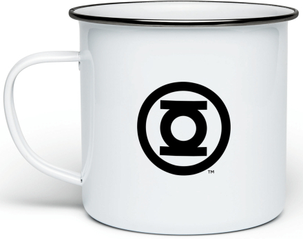 Green Lantern Logo Enamel Mug - White
