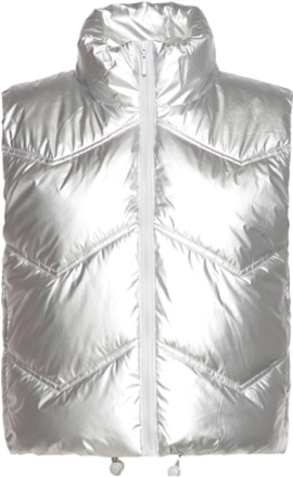 Fqolga-Waistcoat Vests Padded Vests Silver FREE/QUENT