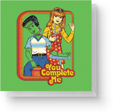 Steven Rhodes You Complete Me Square Greetings Card