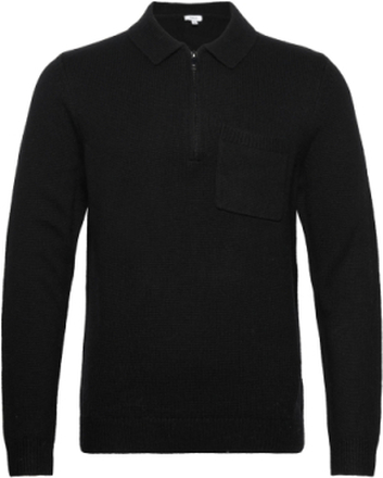 Fleetwood Designers Knitwear Half Zip Jumpers Black Reiss