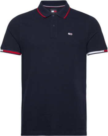 Tjm Slim Flag Cuffs Polo Tops Polos Short-sleeved Navy Tommy Jeans