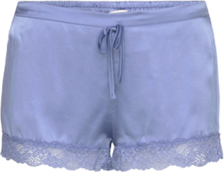 Milky Silk Short Pyjama Bottom Shorts Blue Etam
