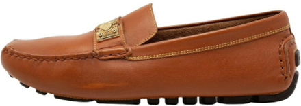 Louis Vuitton Tan Leather S Lock Slip on Loafers