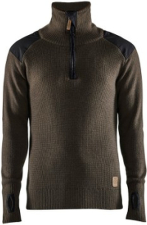 Blåkläder strikket uldtrøje 46301071, olivengrøn/grå, str. XS