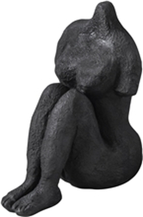 Art piece Sittande kvinna 14cm Svart
