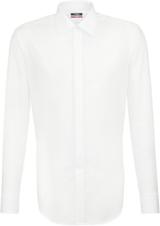 Cityhemden 1/1 Arm Tops Shirts Tuxedo Shirts White Seidensticker