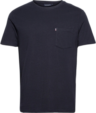 Travis Organic Cotton Tee T-shirts Short-sleeved Blå Lexington Clothing*Betinget Tilbud