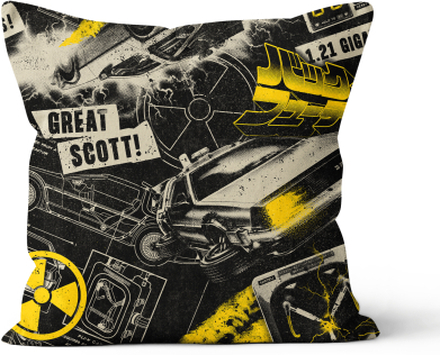 Back To The Future 1.21 Gigawatts Square Cushion - 40x40cm - Soft Touch