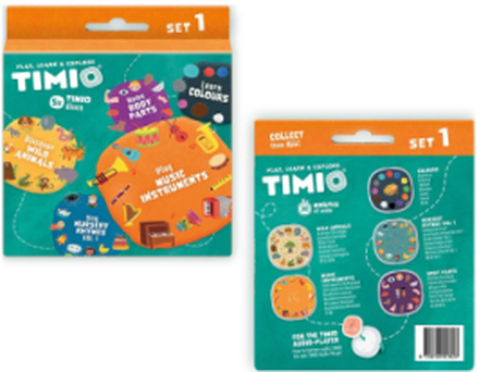 Timio Disc Set 1 - Wild Animals, Nursery Rhymes, Colours, Musical And Body Parts Toys Puzzles And Games Games Active Games Multi/patterned Timio