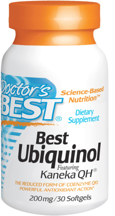 Doctor&apos;s Best, Best Ubiquinol, Featuring Kaneka&apos;s QH, 200 mg, 30 Softgels