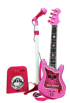 Gitarr för barn Reig Mikrofon Rosa