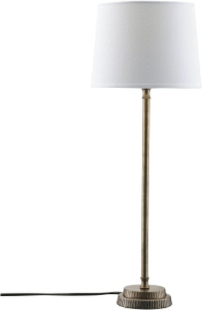 PR Home Kent Bordslampa med Vit skärm & Mässingfärgad fot 71011x420FR01 Replace: N/A