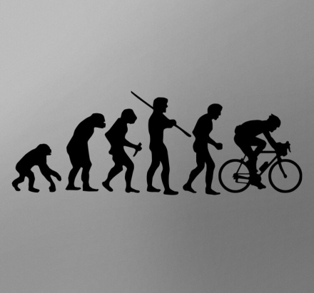Muursticker evolutie fietsers