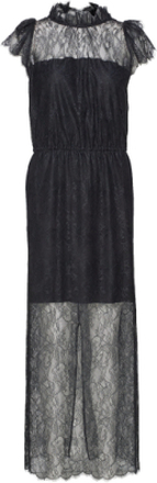 Long Ruffled Lace Dress Maxikjole Festkjole Black DESIGNERS, REMIX