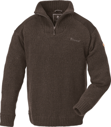 Pinewood Men's Hurricane Sweater Brunmelert Långärmade vardagströjor XL