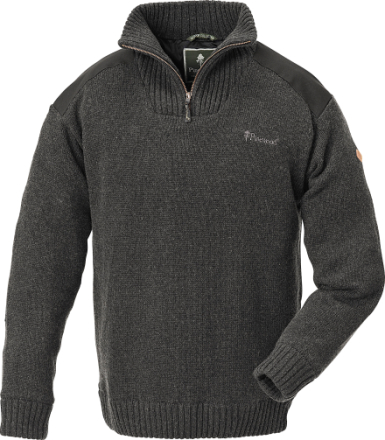 Pinewood Men's Hurricane Sweater Mørkgrå melert Långärmade vardagströjor XL