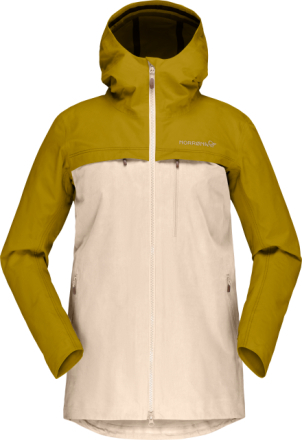 Norrøna Women's Svalbard Cotton Jacket Golden Palm/Ecru Uforet friluftsjakker L
