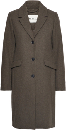 Pamela Coat Outerwear Coats Winter Coats Brun Modström*Betinget Tilbud