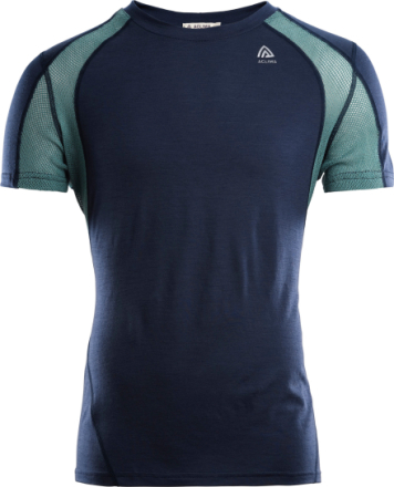 Aclima Aclima Men's LightWool 140 Sports T-shirt Navy Blazer/North Atlantic Kortärmade träningströjor L