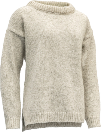 Devold Nansen Woman's Sweater Split Seam GREY MELANGE Langermede trøyer XS