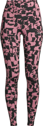 Casall Women's Iconic Printed 7/8 Tights Echo Pink Träningsbyxor 42