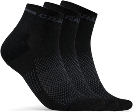 Craft Core Dry Mid Sock 3-pack Black Träningsstrumpor 37/39