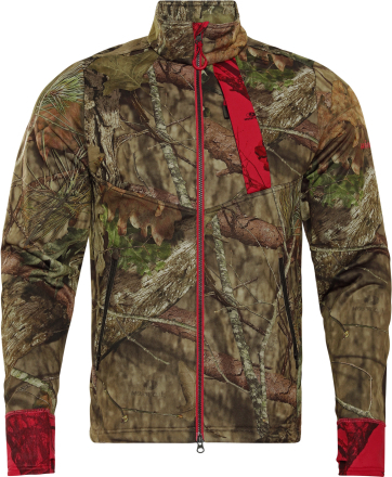 Härkila Men's Moose Hunter 2.0 Fleece Jacket MossyOak®Break-Up Country®/MossyOak®Red Mellanlager tröjor XL
