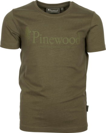Pinewood Kids' Outdoor Life T-Shirt H.Olive T-shirts 164 cm