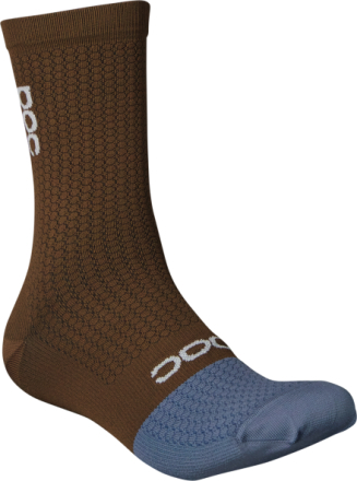 POC Flair Sock Mid Jasper Brown/Calcite Blue Treningssokker Medium/40-42