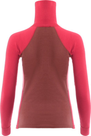 Aclima Women's WarmWool Polo Jester Red/Spiced Apple/Spiced Coral Langermede trøyer M