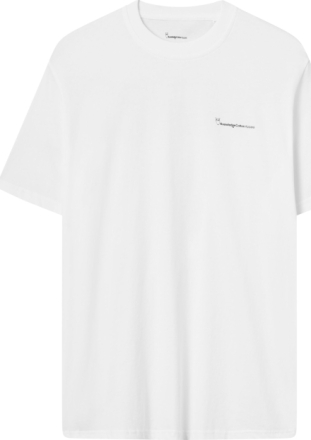 Knowledge Cotton Apparel Men's Regular Trademark Mountain Back Printed T-Shirt Bright White Kortermede trøyer M