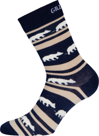 Gridarmor Striped Bear Merino Socks Navy Blazer Hverdagssokker 36-39