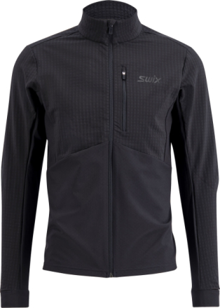 Swix Men's Pace Hybrid Full Zip Midlayer Black Mellanlager tröjor S