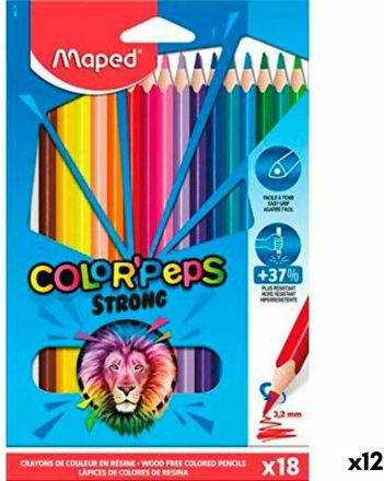 Färgpennor Maped Color' Peps Strong Multicolour 18 Delar