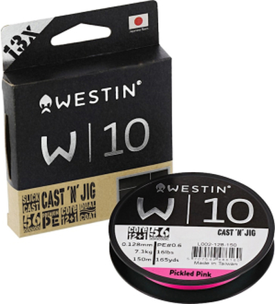 Westin W10 Cast ´N´ Jig Pickled Pink 110 m flätlina 0,148mm