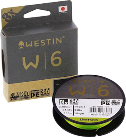 Westin W6 Lime Punch 135 m flätlina 0,33mm