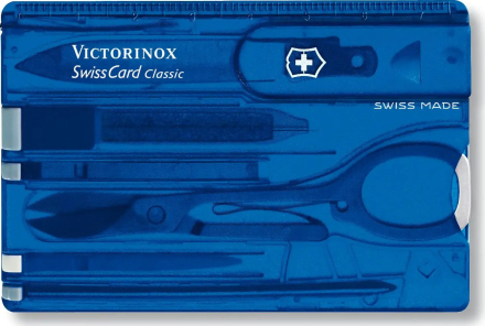 Victorinox Swiss Card Classic Blå Transparent Multiverktyg OneSize