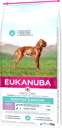 Sparpaket Eukanuba Daily Care 2 x 12 kg / 15 kg - Puppy Sensitive Digestion: Huhn & Pute 2 x 12 kg