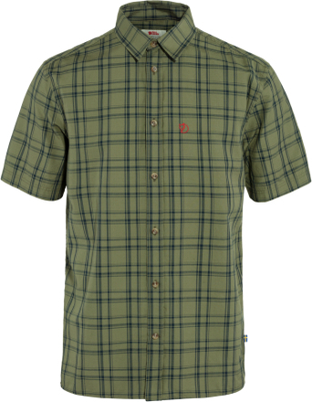 Fjällräven Men's Övik Lite Shirt SS Green-Dark Navy Kortermede skjorter XL