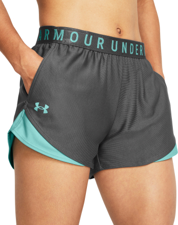 Under Armour Under Armour Women's Play Up Shorts 3.0 Castlerock/Radial Turquoise Träningsshorts M