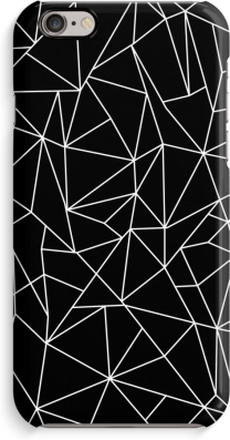 Volledig Geprint iPhone 6 / 6S Hoesje (Glossy) - Geometrische lijnen wit