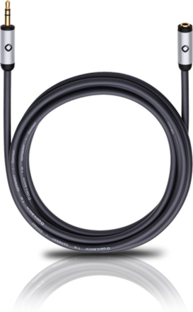 Oehlbach: i-Connect 3,5mm Jackplug (f)-(m) - 3 meter - Zwart
