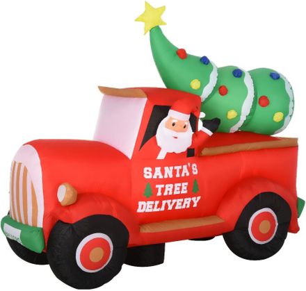 Camion natalizia gonfiabile 15 luci a led albero di natale, impermeabile ip44
