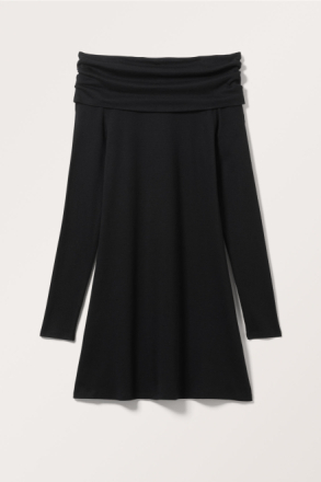 Short Off-Shoulder Dress - Black