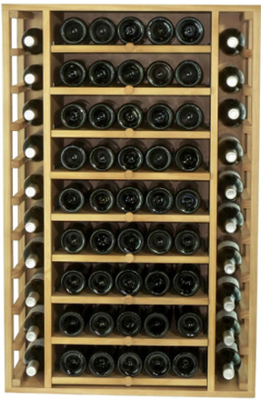 FAUSTA - Winerex - 65 flasker - uttrekkshyller Brunbeiset furu