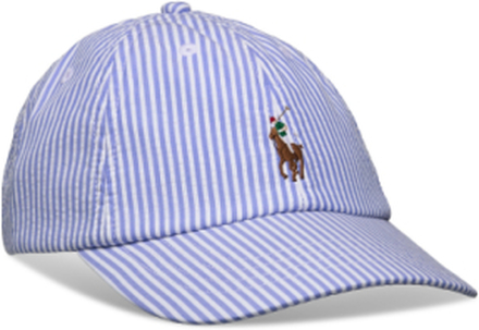 Cotton Seersucker Ball Cap Accessories Headwear Caps Blue Polo Ralph Lauren
